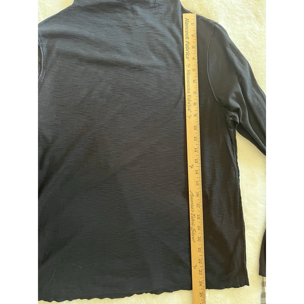 New! Michael Stars Mock Neck Swing T Shirt Long Sleeve Black One Size retail $88 - Picture 14 of 15